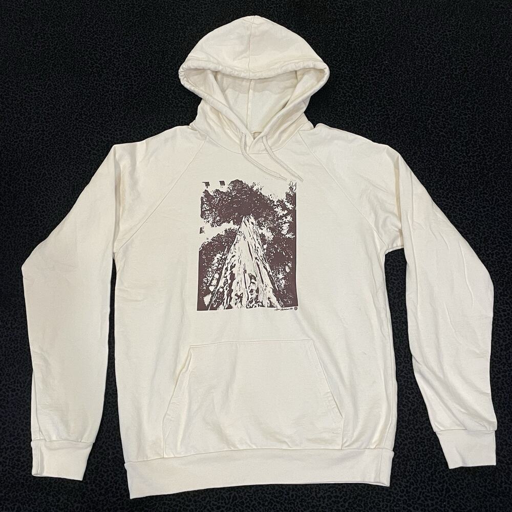 Mens Sweatshirt Hoodie M Graphic Print Organic Cotton Back to School Outdoors